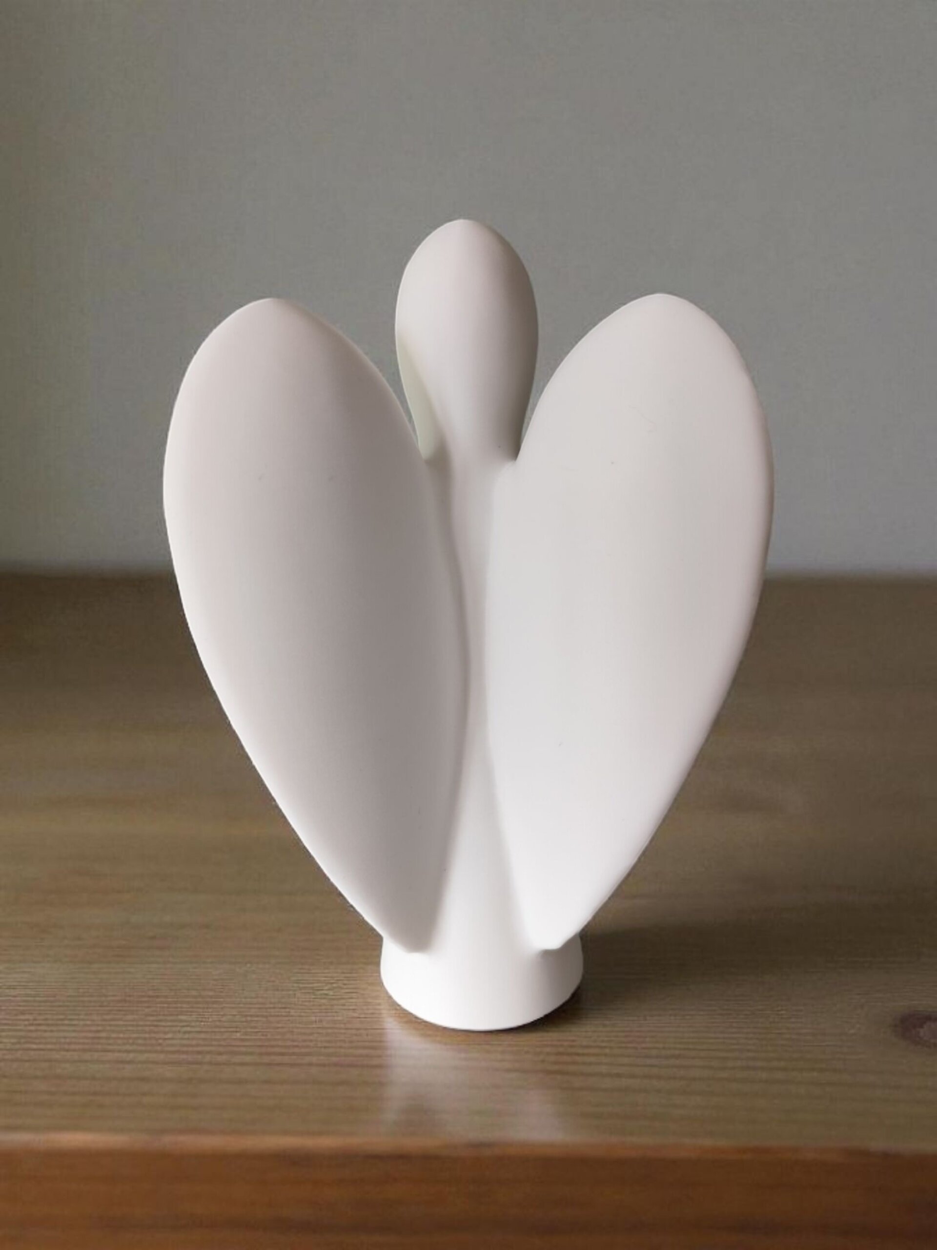 Ángel de Navidad Blanco Minimalista en PLA Biodegradable (22x14x10 cm) - 4