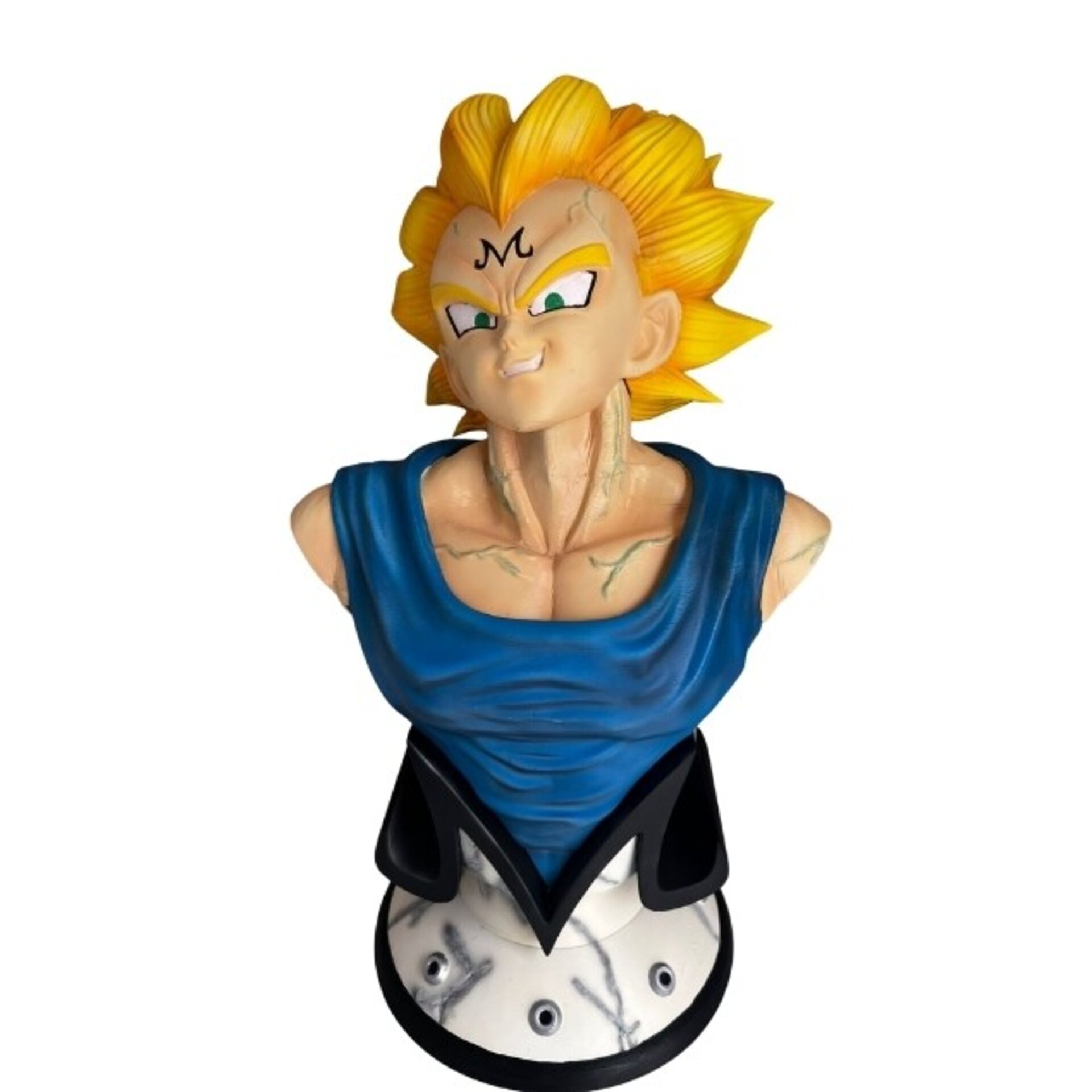 Busto de Majin Vegeta de 42x25x18 cm Pintado a Mano Edición Artesanal - 1