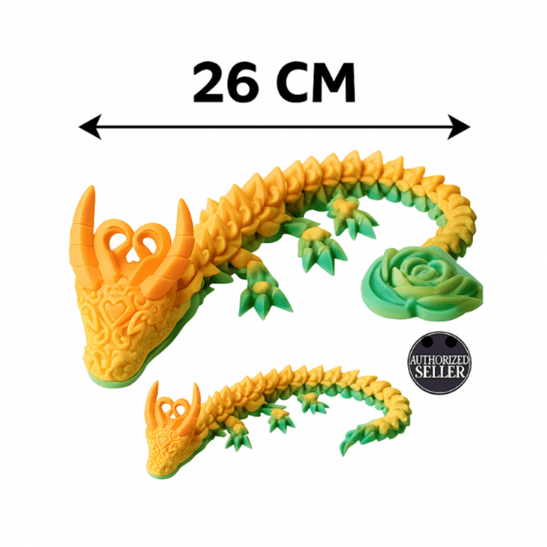 Dragón Articulado 3D – Figura Decorativa Multicolor – Impresión 3D Juguete - 2