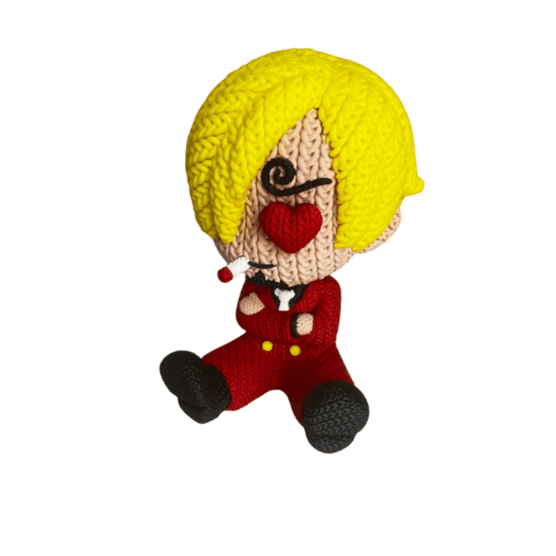 Figura Sanji One Piece estilo crochet – Juguete decorativo anime 16x9x11 cm - 4