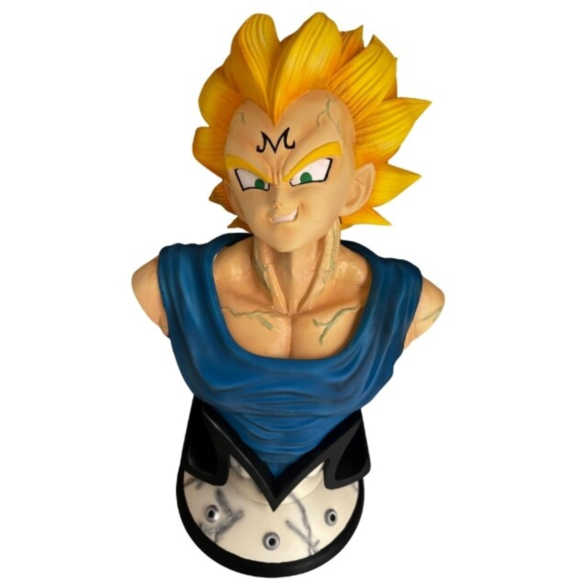 Busto de Majin Vegeta de 42x25x18 cm Pintado a Mano Edición Artesanal - 5