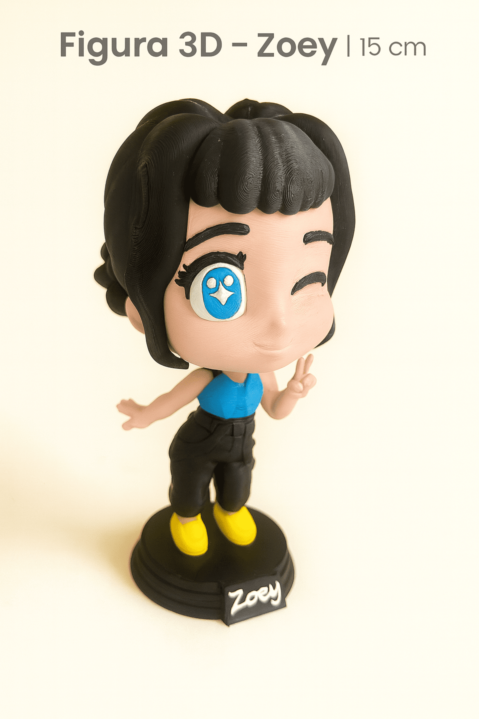 Figura 3D de Zoey – KPOP Demon Hunters | 15 cm | Impresa en PLA Biodegradable - 1