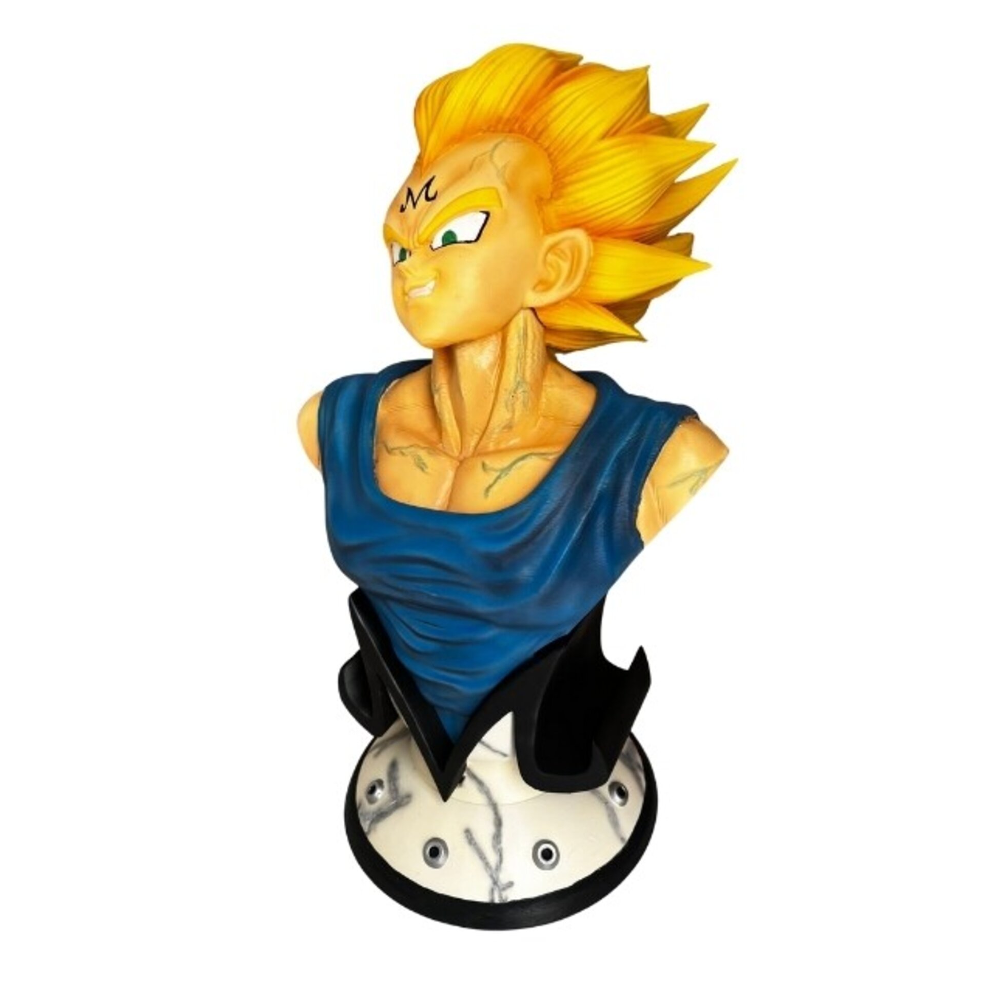 Busto de Majin Vegeta de 42x25x18 cm Pintado a Mano Edición Artesanal - 3