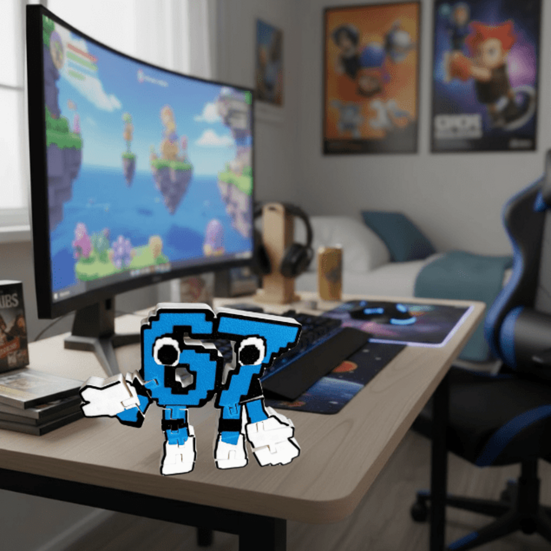 Figura Plana Six Seven Steal a Brainrot 8x8x1 cm - 2