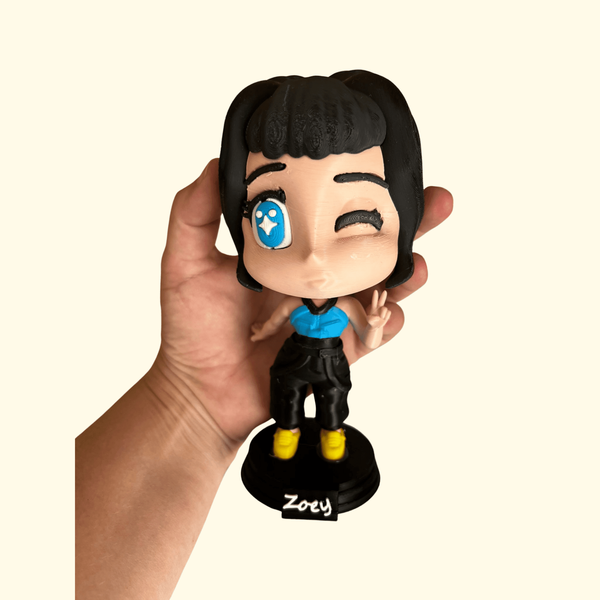 Figura 3D de Zoey – KPOP Demon Hunters | 15 cm | Impresa en PLA Biodegradable - 4