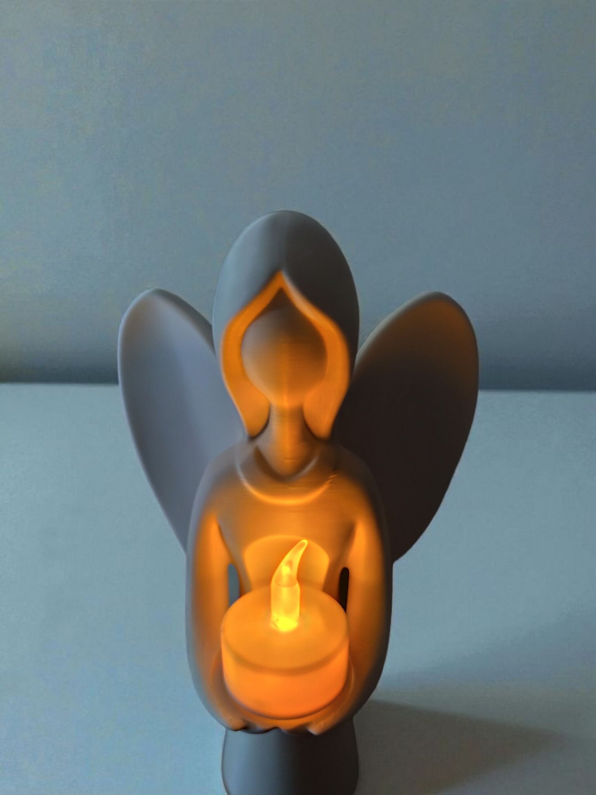 Ángel de Navidad Blanco Minimalista en PLA Biodegradable (22x14x10 cm) - 5