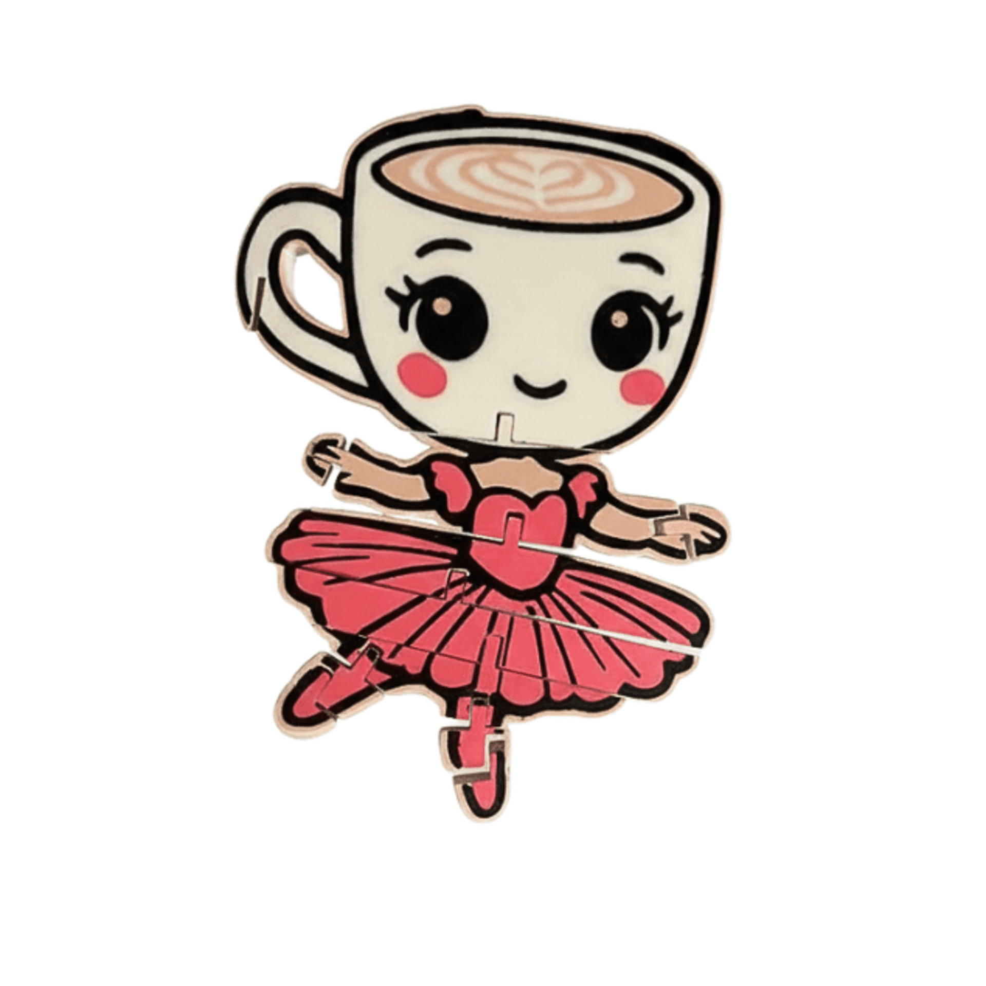 Figura Plana Ballerina Capuchina – Brainrot Italiano -Meme Viral Capuchino - 4