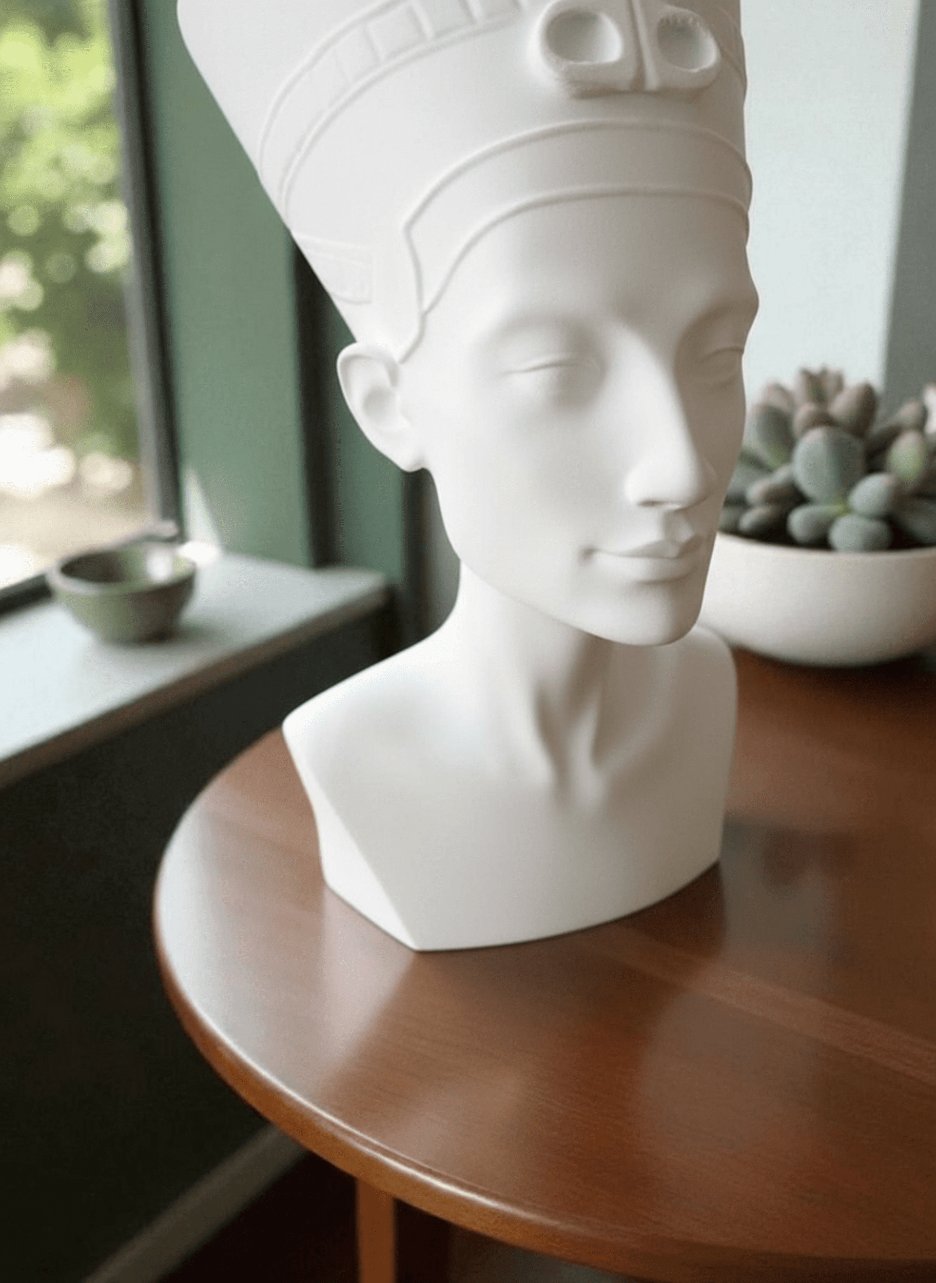 Busto de Nefertiti – Icono de Belleza y Poder Egipcio - 3