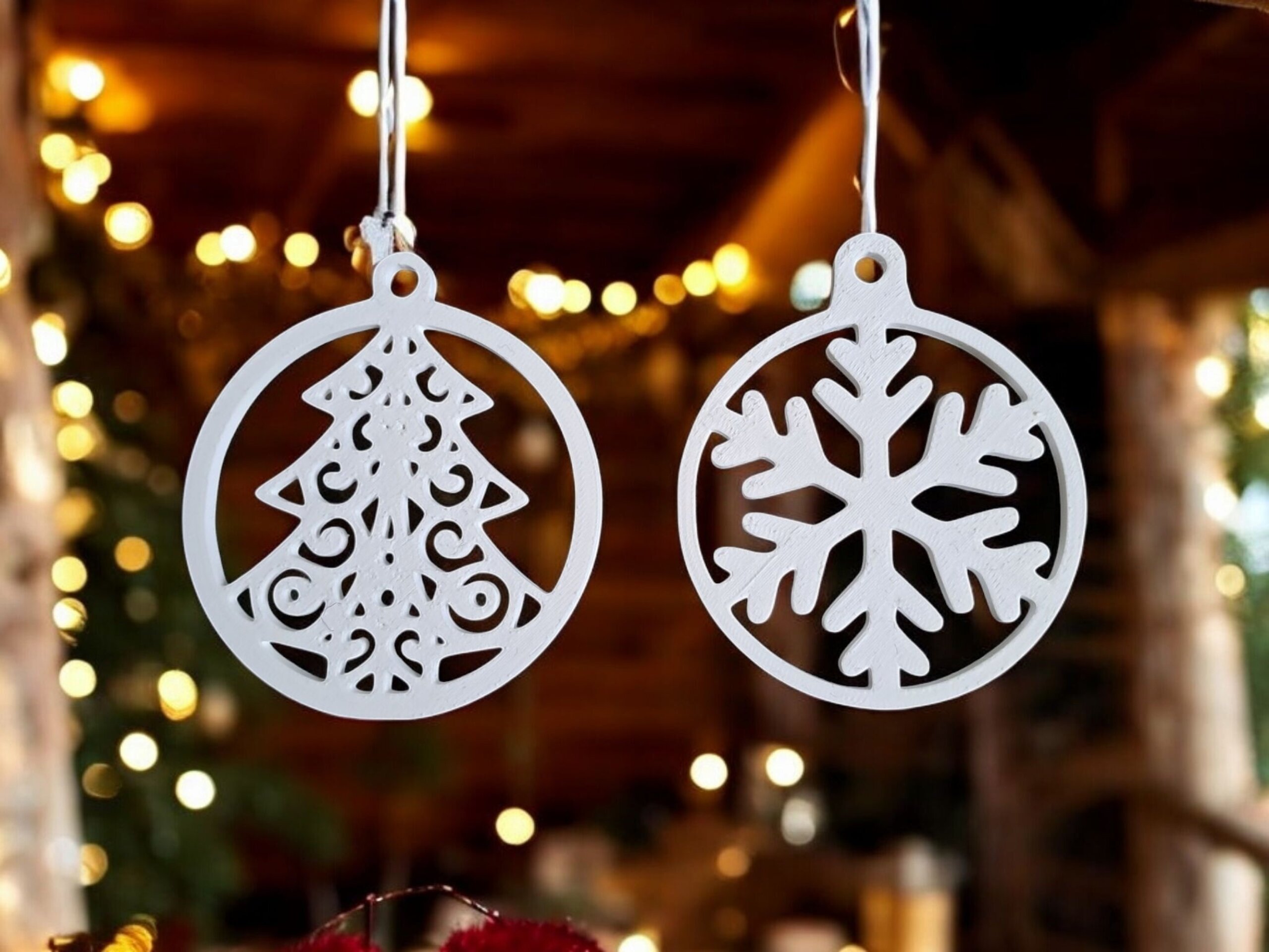 Juego de 10 Colgantes Navideños Artesanales – Adornos de Navidad en PLA Biodegra - 1