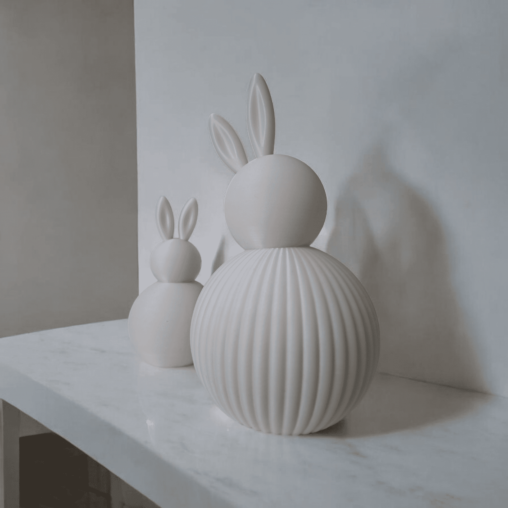 Conjunto Minimalista de Conejitos 3D – Diseño Escultural en PLA Biodegradable - 5