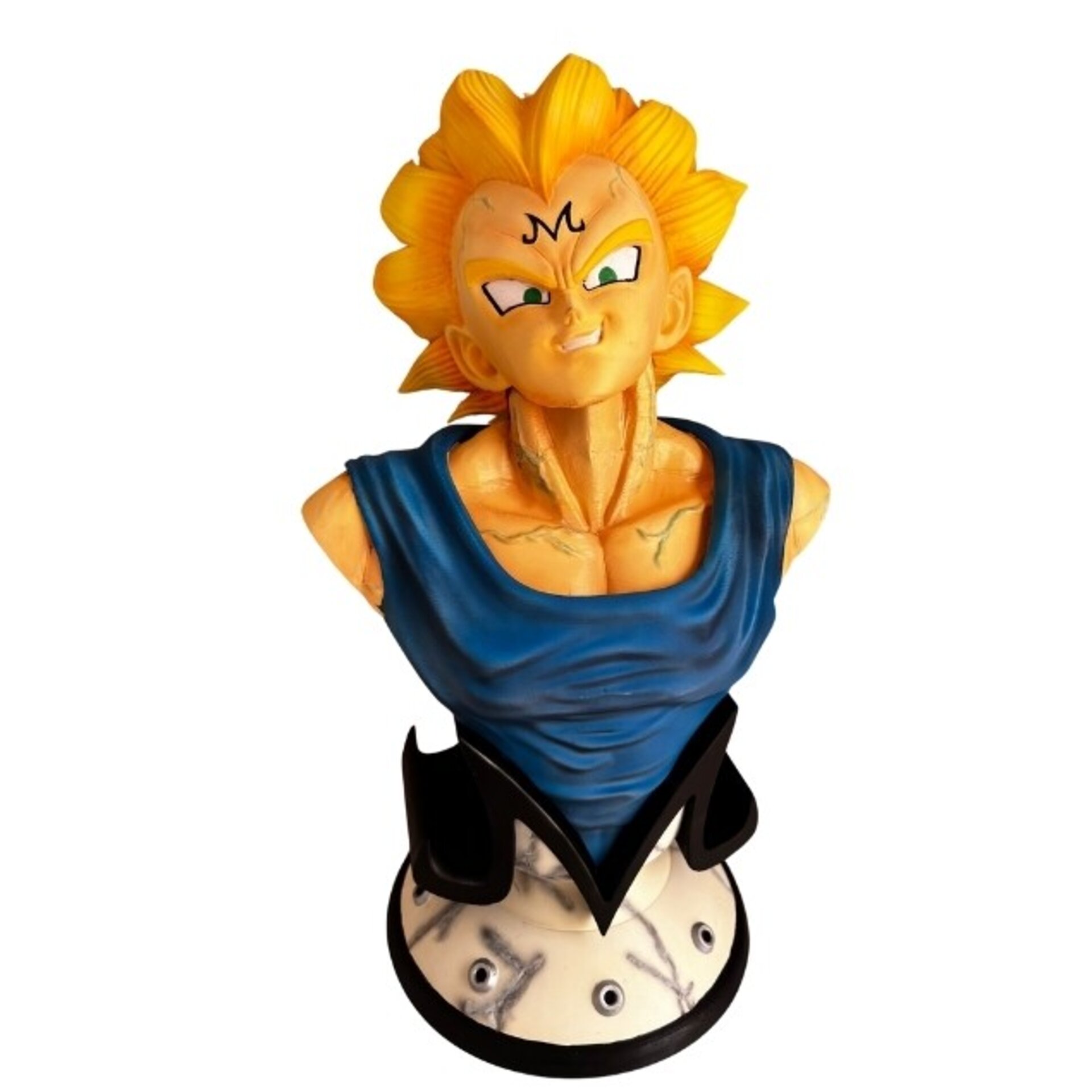 Busto de Majin Vegeta de 42x25x18 cm Pintado a Mano Edición Artesanal - 2