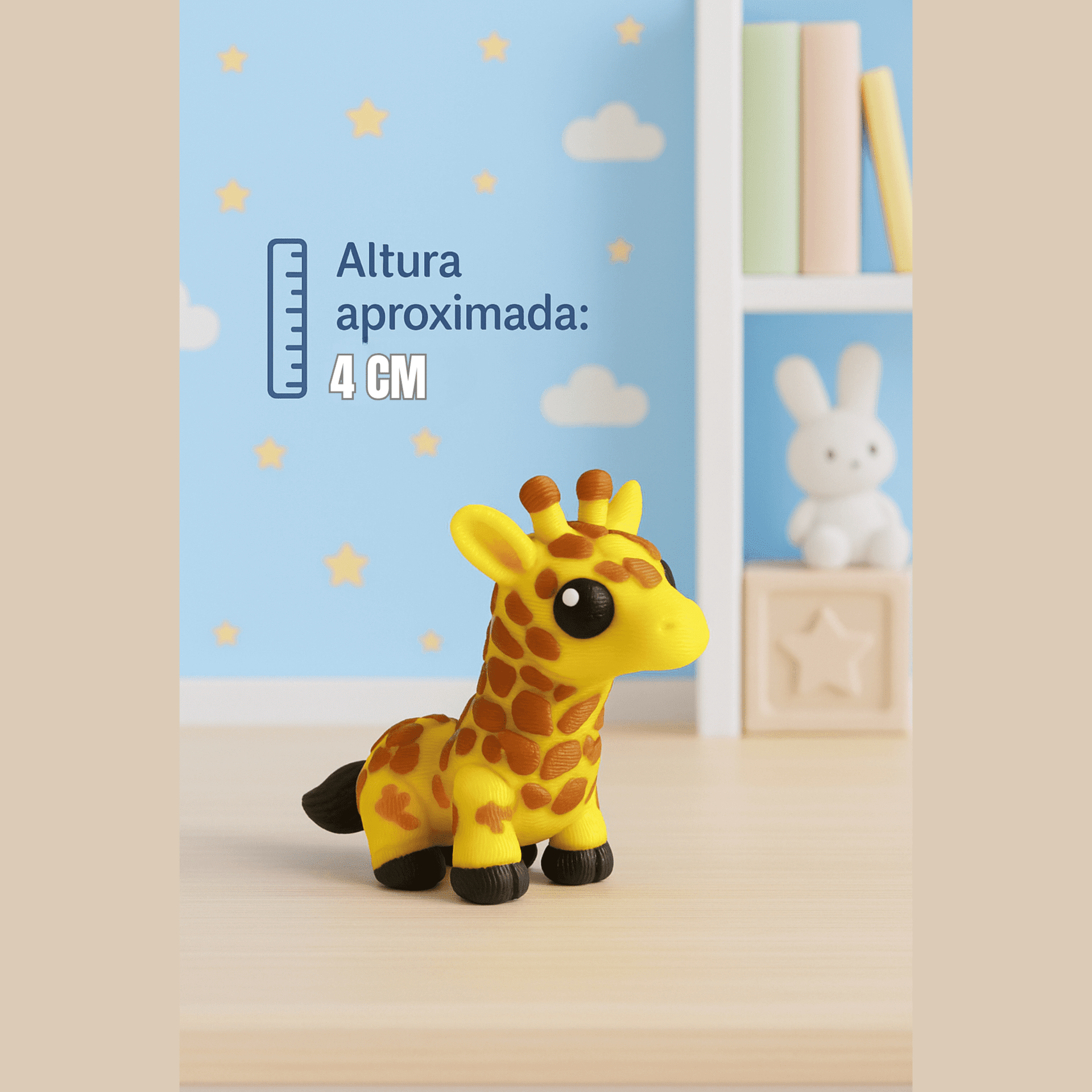 Mini Friends 3D – Jirafa articulada de 4 cm con Certificado de Adopción - 3