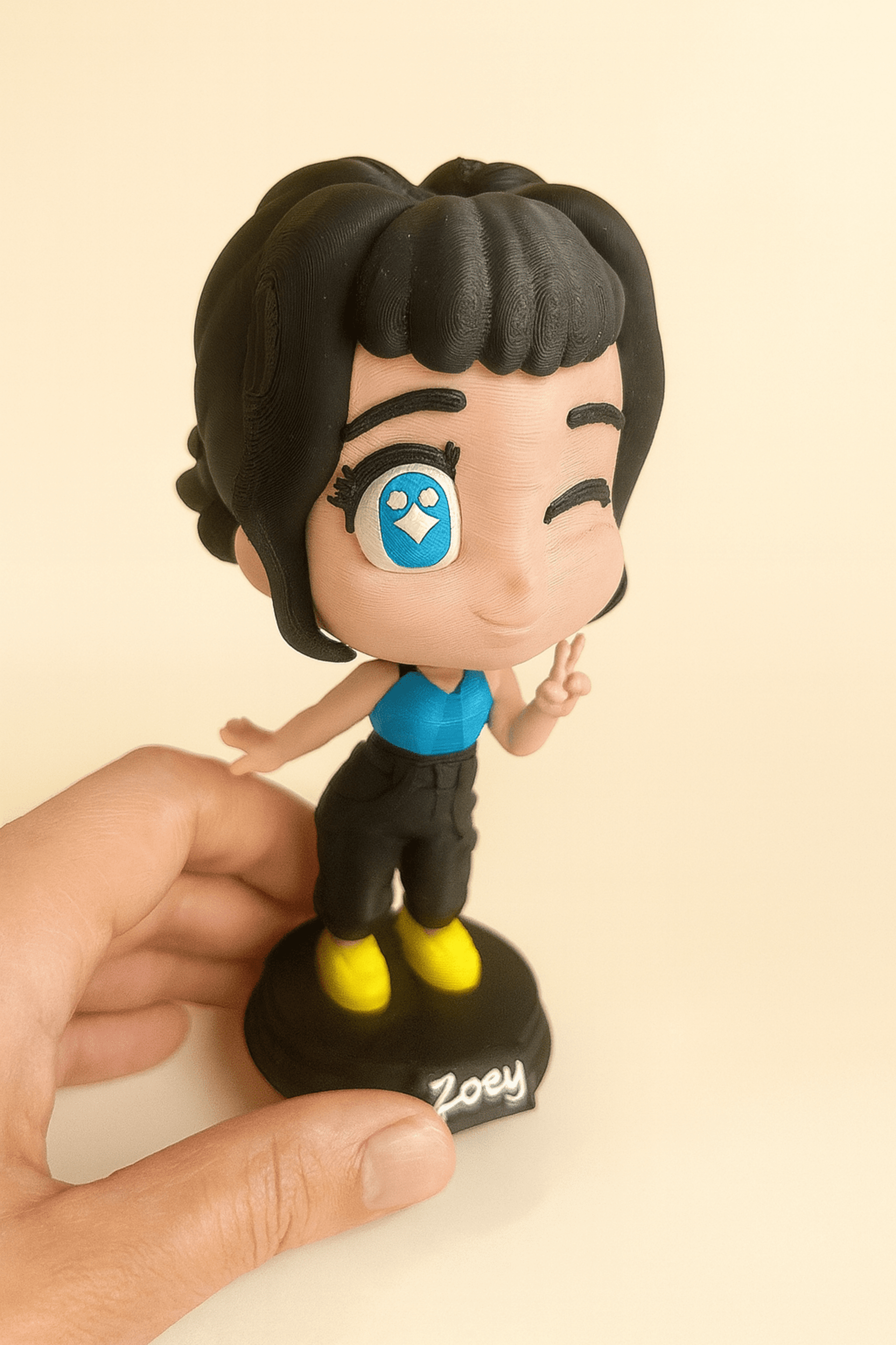 Figura 3D de Zoey – KPOP Demon Hunters | 15 cm | Impresa en PLA Biodegradable - 3