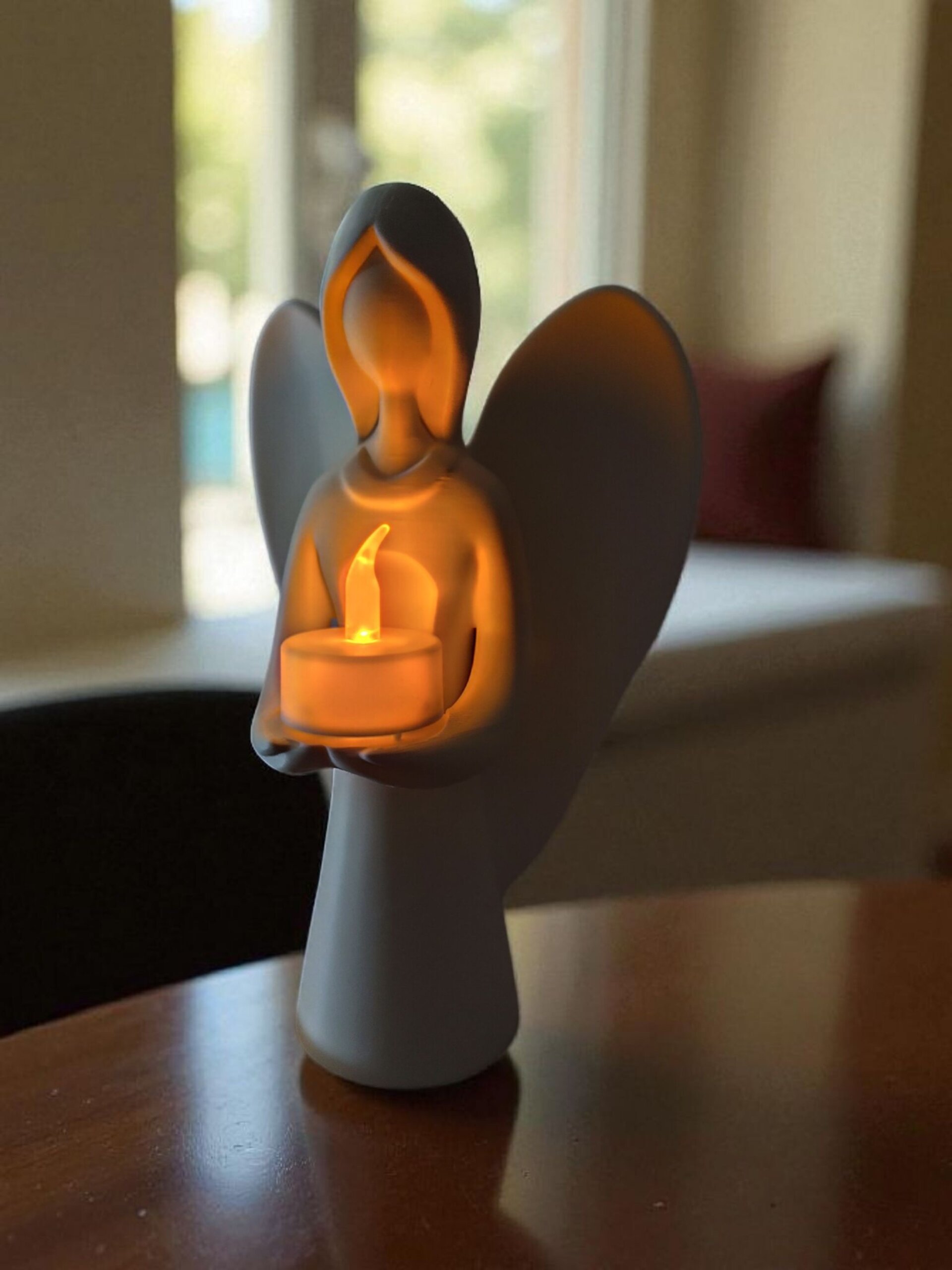 Ángel de Navidad Blanco Minimalista en PLA Biodegradable (22x14x10 cm) - 7