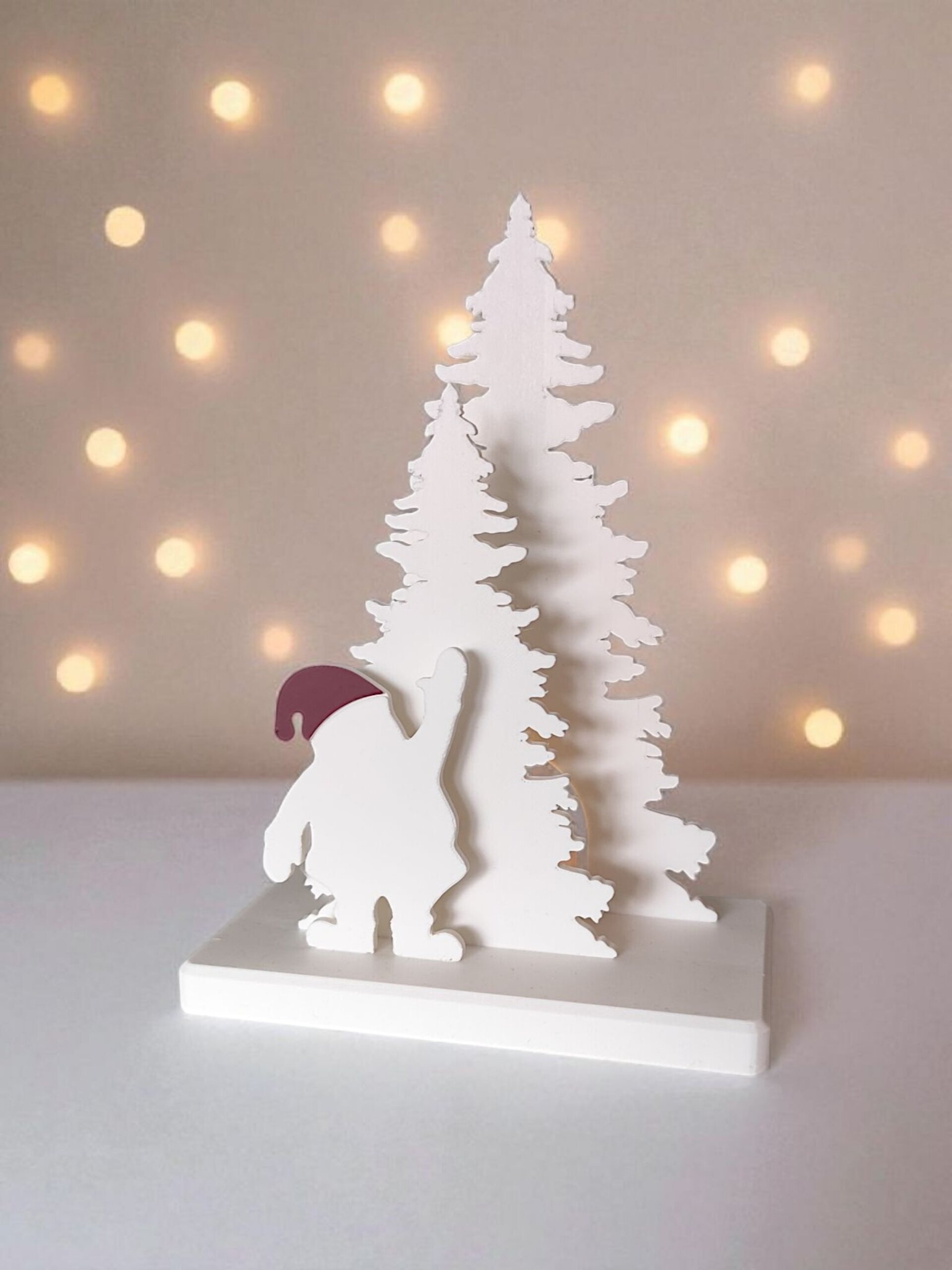 Escena Decorativa Papá Noel con Portavelas LED en PLA Biodegradable - 9