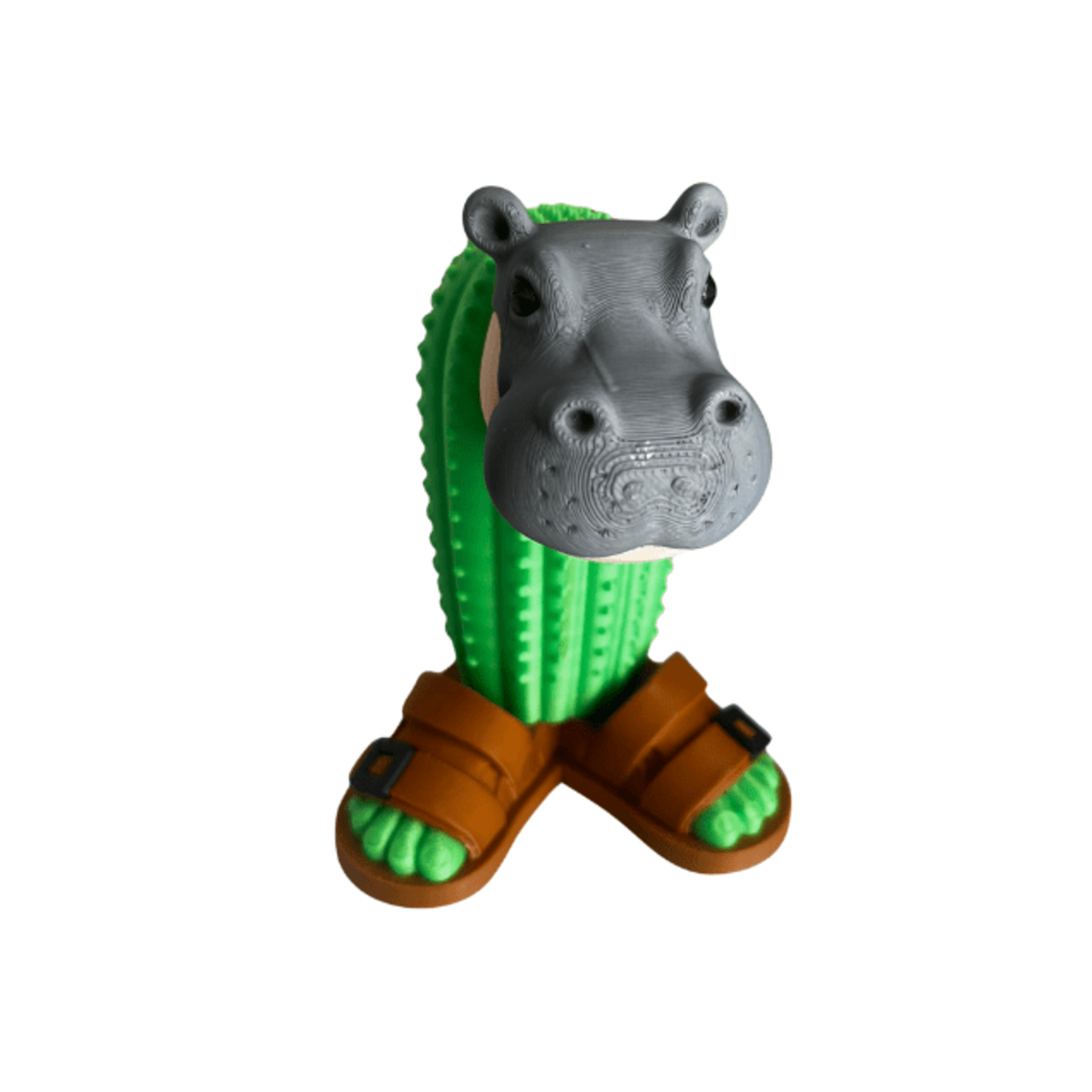 Figura articulada Cacto Hipopótamo estilo Brainrot – 12x9x9 cm – Diseño coleccio - 1